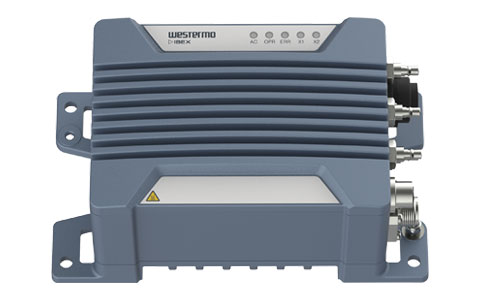 Perspective view of the Ibex-RT-370 WLAN Infrastructure Access Point by Westermo.